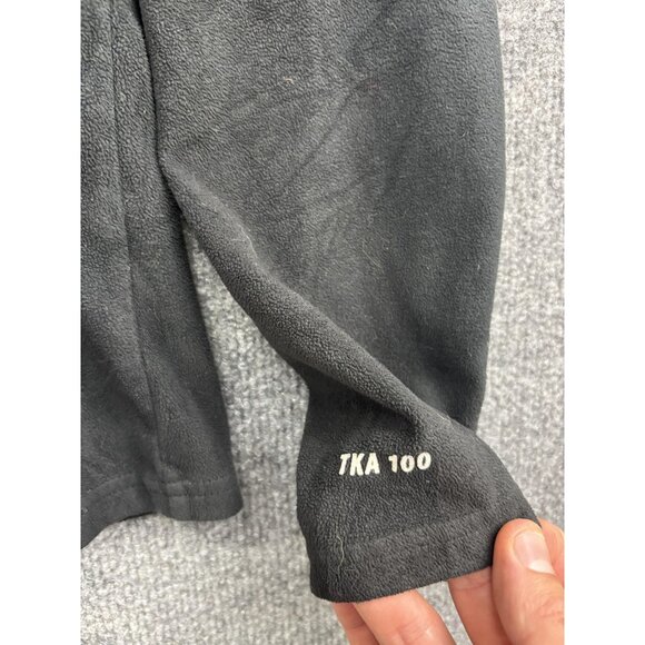 North Face Sweater Womens Large Black TKA 100 Fleece Quarter Zip Pullover - Picture 2 of 9